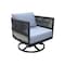 International Concepts Outdoor 3 Piece Patio Furniture Set Including the Sofa, Coffee Table, and Swivel Rocking Chair KODOT-12RC-201SW-203 - alternate 4